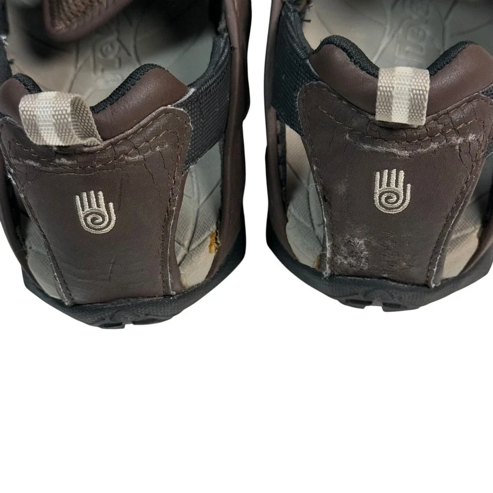 Teva Omnium Brown Fisherman Sport Sandal Mens 13 S/N 6968 Closed Toe Water Shoes